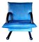 T-Line Blue Lounge Chair by Burkhard Vogtherr for Arflex, 1980s 1