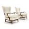 Armchairs in Ivory White Fabric from Framar, 1950s, Set of 2, Image 2