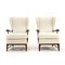 Armchairs in Ivory White Fabric from Framar, 1950s, Set of 2 1