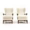 Armchairs in Ivory White Fabric from Framar, 1950s, Set of 2, Image 1