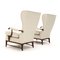 Armchairs in Ivory White Fabric from Framar, 1950s, Set of 2, Image 6