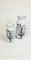 Ceramic Vases with Silver Overlay by Stig Lindberg for Gustavsberg, 1950s, Set of 2 3