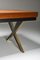 Italienischer Schreibtisch mit Beinen aus Messing in X-Form, 1970er 3