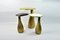 Side Table with Lava Stone and Brass Top by François-Xavier Turrou for Ginger Brown 4