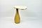 Side Table with White Rock Crystal and Brass Top by François-Xavier Turrou for Ginger Brown, Image 1