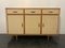 Sideboard in Linoleum and Masonite & Upholstered in Fabric from T.M., 1950s 1