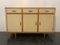 Sideboard in Linoleum and Masonite & Upholstered in Fabric from T.M., 1950s, Image 1