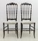 High Back Chiavari Dining Chairs by Gaetano Descalzi, 1950s, Set of 2 1