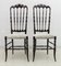 High Back Chiavari Dining Chairs by Gaetano Descalzi, 1950s, Set of 2, Image 1