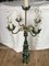 Lámpara de mesa de latón y porcelana, años 80, Imagen 12