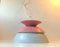 Vintage Pink Pendant Lamp from Nordisk Solar, 1980s 1