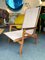 Italian Wood and Suede Folding Armchairs, 1950s, Set of 2, Image 7