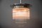 Lámpara de techo Art Déco niquelada con barrotes de vidrio, años 20, Imagen 26