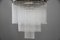 Lámpara de techo Art Déco niquelada con barrotes de vidrio, años 20, Imagen 8