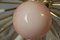 Vintage Half Sputnik Chandelier in Light Pink-Beige Murano Glass and Brass 6