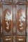 19th Century Asian 4-Panel Folding Screen in Carved Wood and Marquetry, Image 6