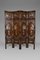 19th Century Asian 4-Panel Folding Screen in Carved Wood and Marquetry, Image 2