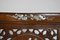 Asiatischer 4-teiliger horizontaler Raumteiler aus geschnitztem Holz und Intarsien 11