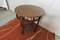 Antique Elm Oval Pedestal Console Table, 1900s 4