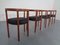 Teak & Leather Model 195 Dining Chairs by Ole Gjerløv-Knudsen & Torben Lind for France & Søn / France & Daverkosen, 1960s, Set of 4, Image 9