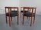 Teak & Leather Model 195 Dining Chairs by Ole Gjerløv-Knudsen & Torben Lind for France & Søn / France & Daverkosen, 1960s, Set of 4, Image 10