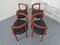 Teak & Leather Model 195 Dining Chairs by Ole Gjerløv-Knudsen & Torben Lind for France & Søn / France & Daverkosen, 1960s, Set of 4 7
