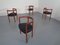 Teak & Leather Model 195 Dining Chairs by Ole Gjerløv-Knudsen & Torben Lind for France & Søn / France & Daverkosen, 1960s, Set of 4, Image 15