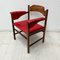 Chaise de Bureau Rouge Mid-Century 4