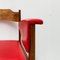 Chaise de Bureau Rouge Mid-Century 6