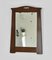 Small Antique Arts & Crafts Walnut Tapering Wall Mirror, 1900s 2