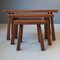 Oak Nesting Tables with Tapered Legs, 1960s, Set of 3 4