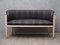 Mid-Century Austrian Maple Brass and Fabric Sofa, 1940s, Image 7