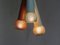 Mint Green & Beige Brass Ceiling Lamp, 1950s, Image 8
