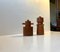 Vintage Salt & Pepper Mills in Teak by Palle Uldall for Dane Wood, 1970s, Set of 2 1