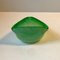 Grüne Murano Glasschale mit Schaumblasen, 1970er 4