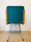 Metal, Wood & Turquoise Eco-Leather Dining Chair, 1960s 9