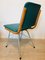 Chaise de Salon en Métal, Bois et Turquoise Eco-Cuir, 1960s 5