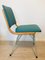 Metal, Wood & Turquoise Eco-Leather Dining Chair, 1960s 3