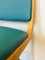 Metal, Wood & Turquoise Eco-Leather Dining Chair, 1960s 2