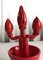 Cactus en Verre de Murano Rouge par Napoleone Martinuzzi pour Pauly & C. Venezia, Italie, 1970s, Set de 2 2