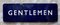 Vintage Emaille Gentleman Bahnhof Schild von British Rail, 1940er 1