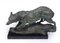 Escultura de lobo Mid-Century de bronce, Imagen 1