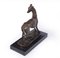 Art Deco Whippet Skulptur aus Bronze von Barye 9