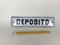 Vintage Italian Enamel Metal Storage Sign Deposito, 1950s 2