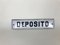 Vintage Italian Enamel Metal Storage Sign Deposito, 1950s 1