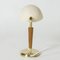 Brass, Wood and Lacquered Brass Table Lamp from Böhlmarks, 1940s 5