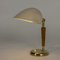 Brass, Wood and Lacquered Brass Table Lamp from Böhlmarks, 1940s 2