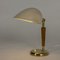 Brass, Wood and Lacquered Brass Table Lamp from Böhlmarks, 1940s, Image 2
