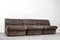 Brutalist Patinated Leather Modular Corner Sofa from Musterring International, 1960s, Set of 5 24