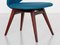 Wing-Shaped Side Chair in Petrol Blue Fabric and Beech by Sigfrid Ljungqvist, 1958 8